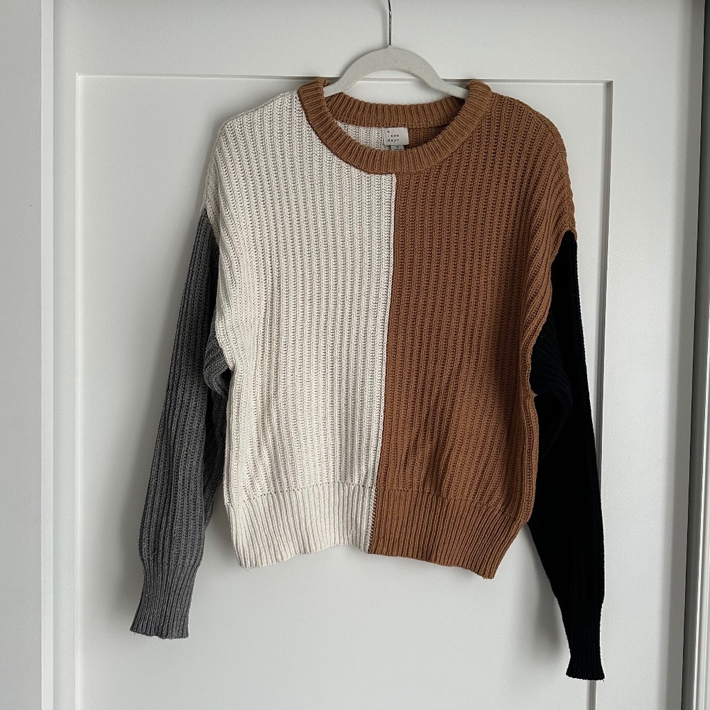 A New Day Color Block Sweater